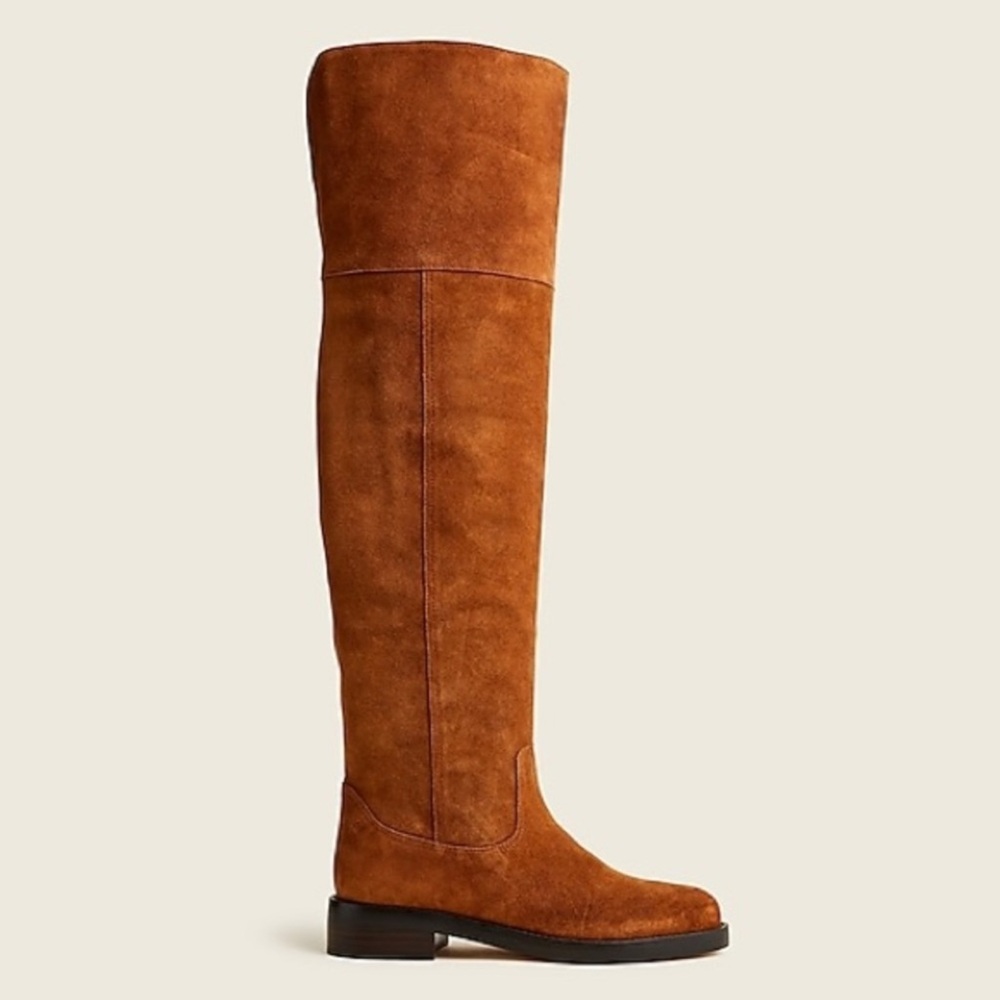 J. Crew Tan Suede Over-the-Knee Boots
